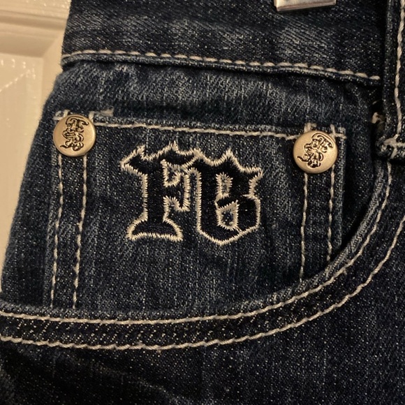 Y2K FUBU The Collection Wide Leg Jeans Unisex Size 18(29x31) - Picture 4 of 10